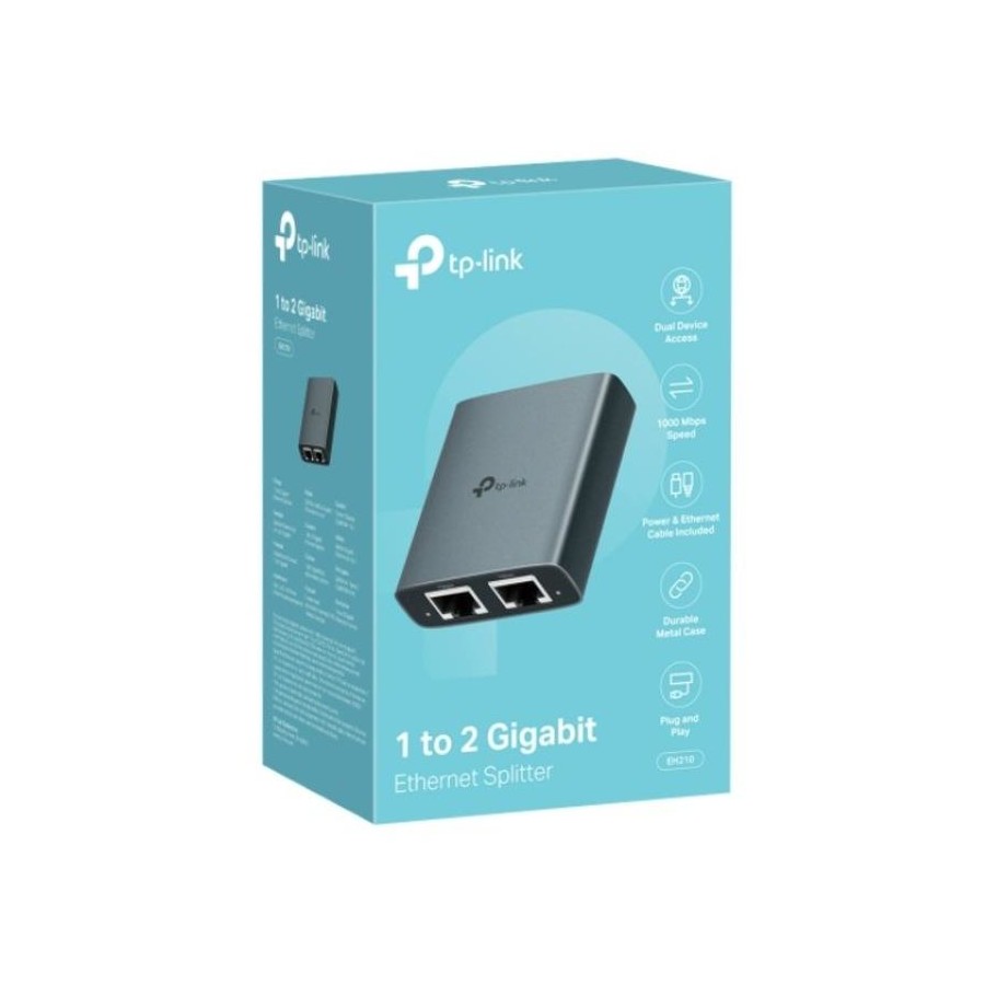 TP-Link EH210 network splitter 2 poorts Zwart
