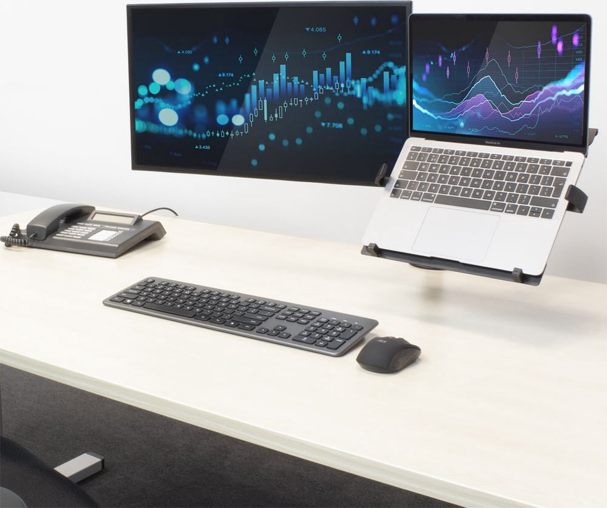 ACT AC8305 Monitorarm met laptophouder, 1 scherm
