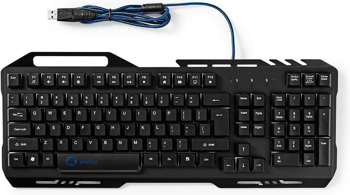 Nedis Bedraad Gaming Toetsenbord - USB 2.0 - Membrane Toetsen - LED - US internationaal