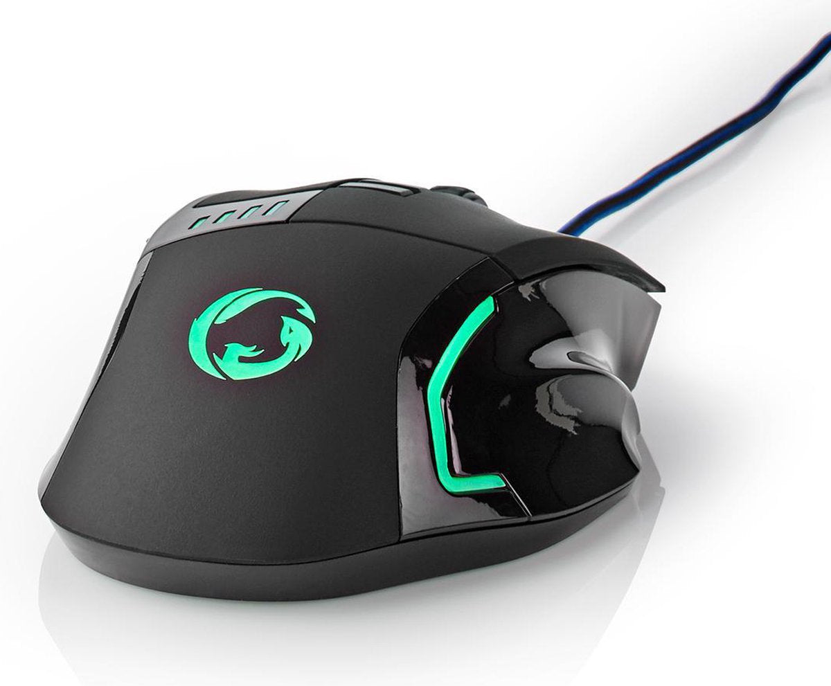 Nedis Gaming Muis Bedraad , DPI: 800 / 1600 / 2400 / 4000 dpi , Aantal knoppen: 8