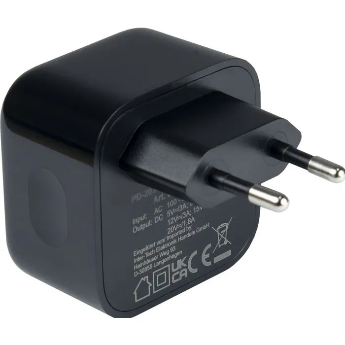 Inter-Tech PD-Charger USB C,PSU PD-2036, PD 36W, zwart