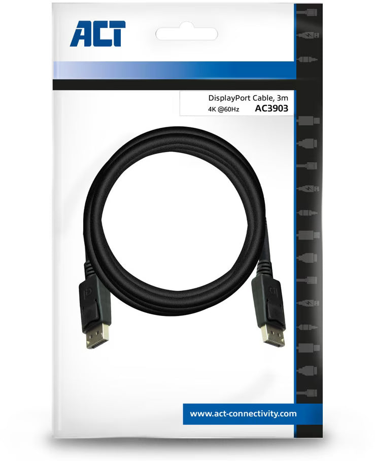 Ewent ew9841 DisplayPort cable 3.0 Meter AC3903