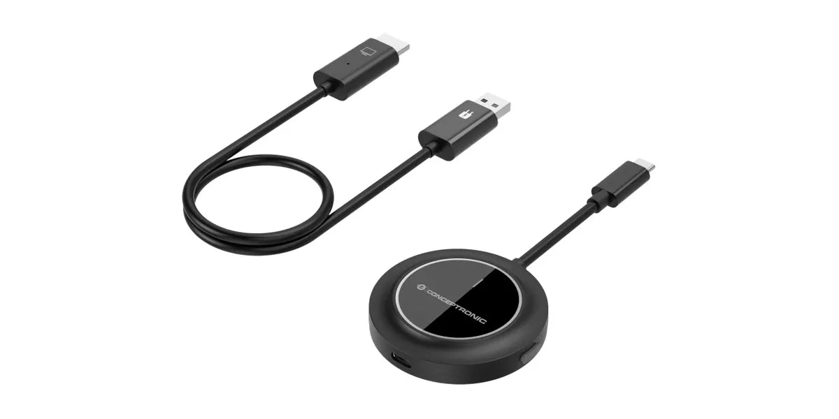 Conceptronic ATHERIC01B draadloze beeldschermadapter HDMI/USB Volledige HD Dongle