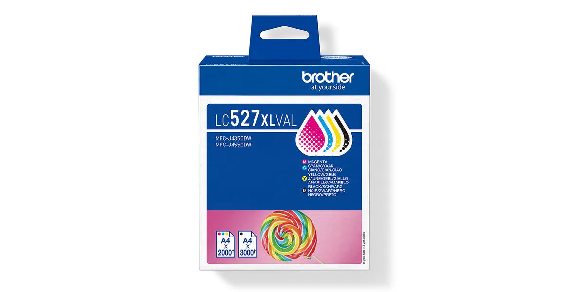 Brother LC527XLVAL inktcartridge 4 stuk(s) Origineel Hoog (XL) rendement Zwart, Cyaan, Magenta, Geel