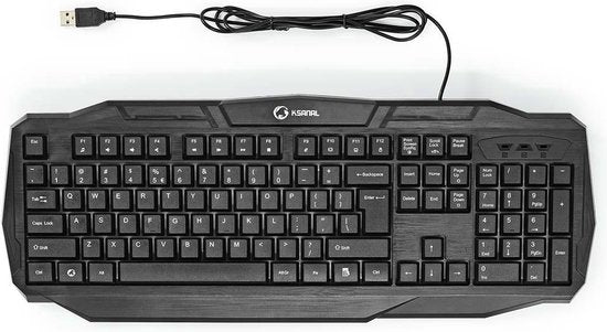 Nedis Bedraad Gaming Toetsenbord USB 2.0 , Membrane Toetsen , LED , US internationaal