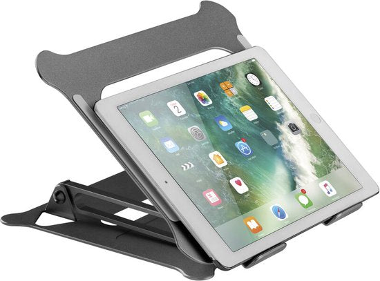 ACT Laptopstandaard, aluminium, inklapbaar, traploos in hoogte verstelbaar AC8140