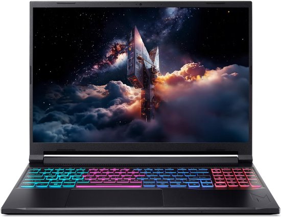 Acer Nitro V 16S AI ANV16S-41-R9U6 Copilot+ PC AMD Ryzen AI 7 260 Laptop 40,6 cm (16") WQXGA 16 GB DDR5-SDRAM 512 GB SSD NVIDIA GeForce RTX 5060 Wi-Fi 6E (802.11ax) Windows 11 Home Zwart