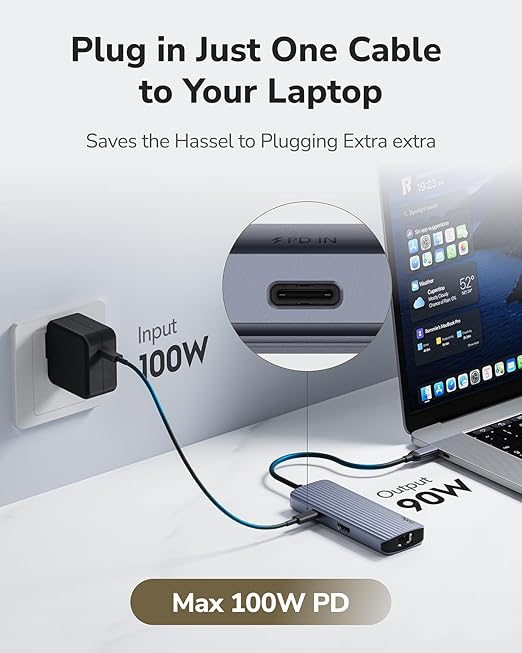 Cudy muliport docking 6-In-1 USB-C Hub with Gigabit Ethernet Port / HDMI ( UH606 )