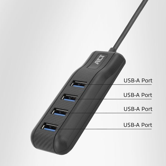 ACT AC6420 USB-C hub 3.0, 4 poorts USB-A AC6420
