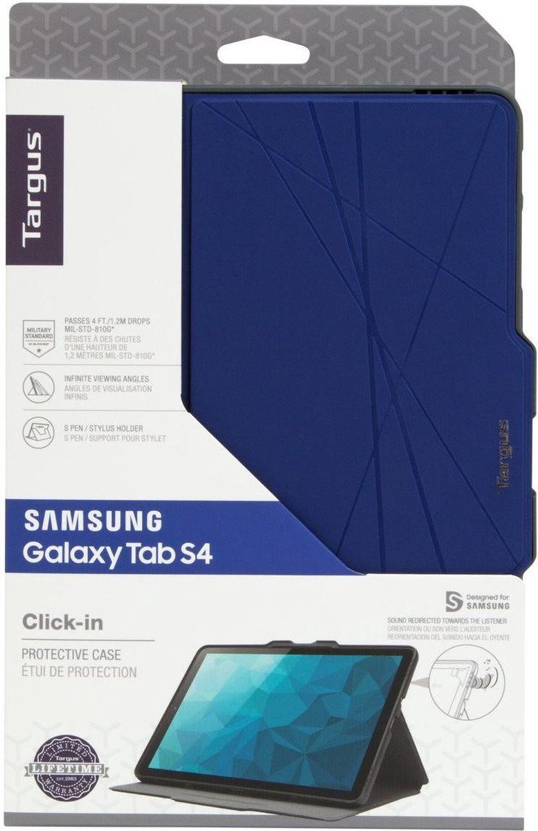 Targus THZ75202GL tabletbehuizing 26,7 cm (10.5'') Folioblad Blauw Samsung Tab S4 10.5