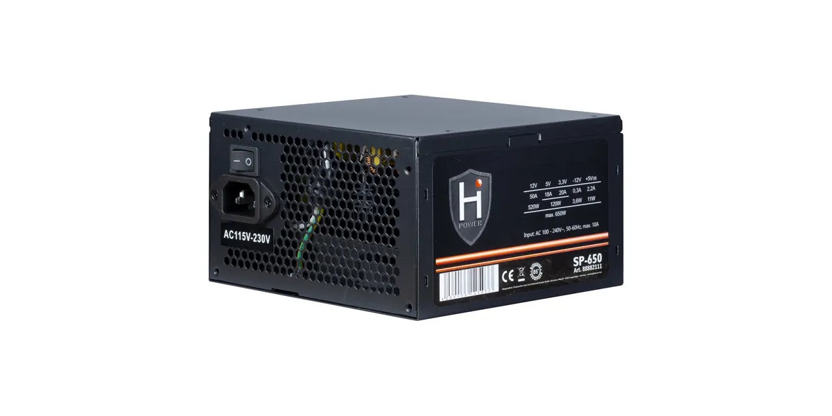 Inter-Tech HIPOWER SP-650 power supply unit 650 W 20+4 pin ATX ATX Zwart