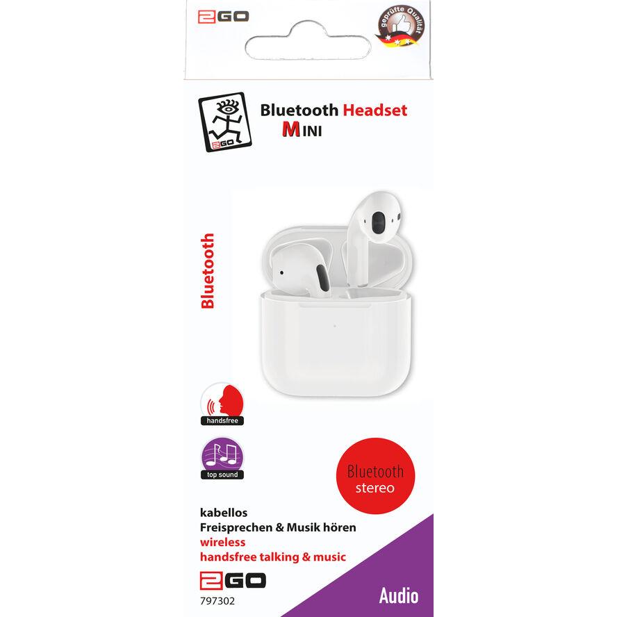 2GO Bluetooth Headset "TWS Mini" - wit