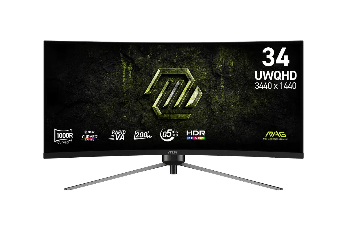 MSI MAG 345CQRF E20 computer monitor 86,4 cm (34") 3440 x 1440 Pixels UltraWide Dual Quad HD Zwart
