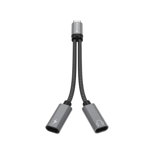 Rixus RXMU71 USB-C Splitter 15cm Space Gray