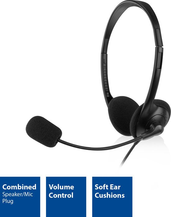 ACT Headset met 3,5mm audio-aansluiting AC9330