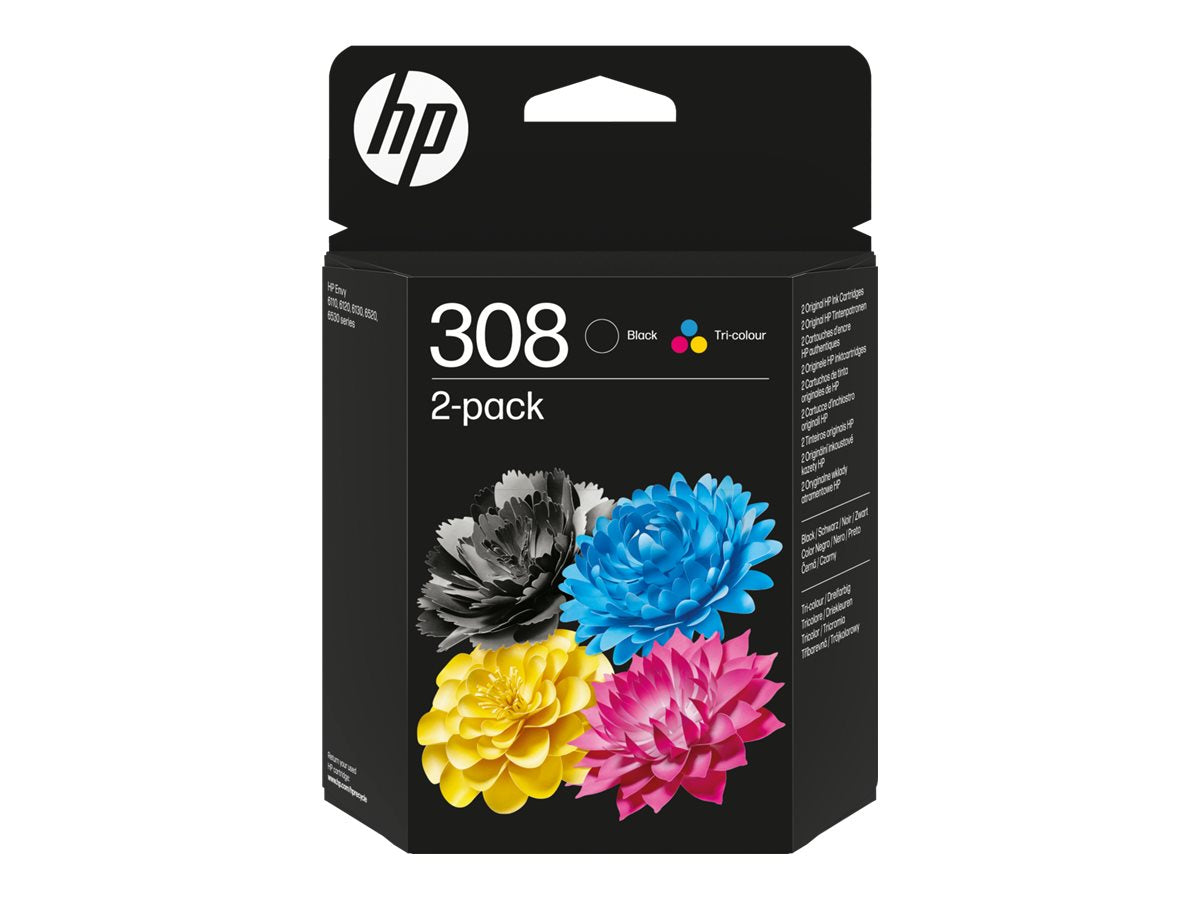 HP 308 Black / Tri-Color Ink Cartridge Combo 2-Pack