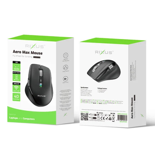 Rixus RXWM05B Aero Max Mouse oplaadbaar Black