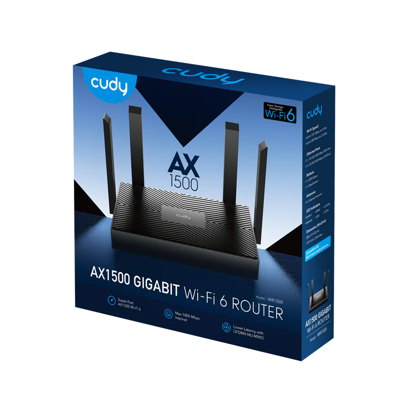 Cudy WR1500 Router to WIFI6 1500Mbps 4xRJ45 1Gbps
