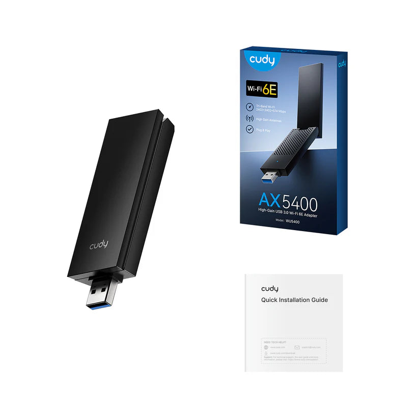 Cudy AX5400 High-Gain USB 3.0 Wi-Fi 6E Adapter