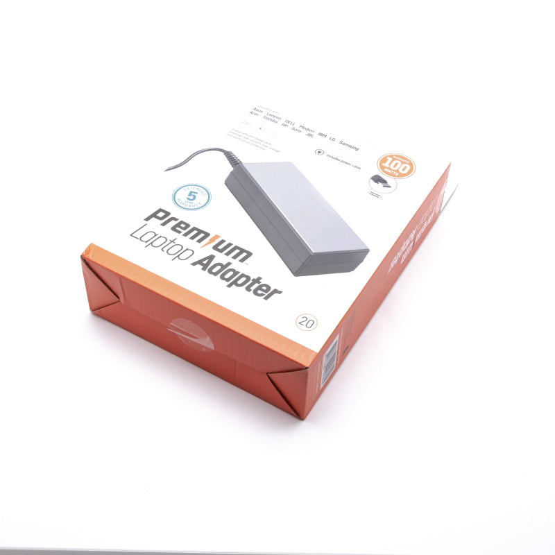 Premium RETAIL AC Charger USB-C 100 watt 5 - 20v 5A + PWR CBL