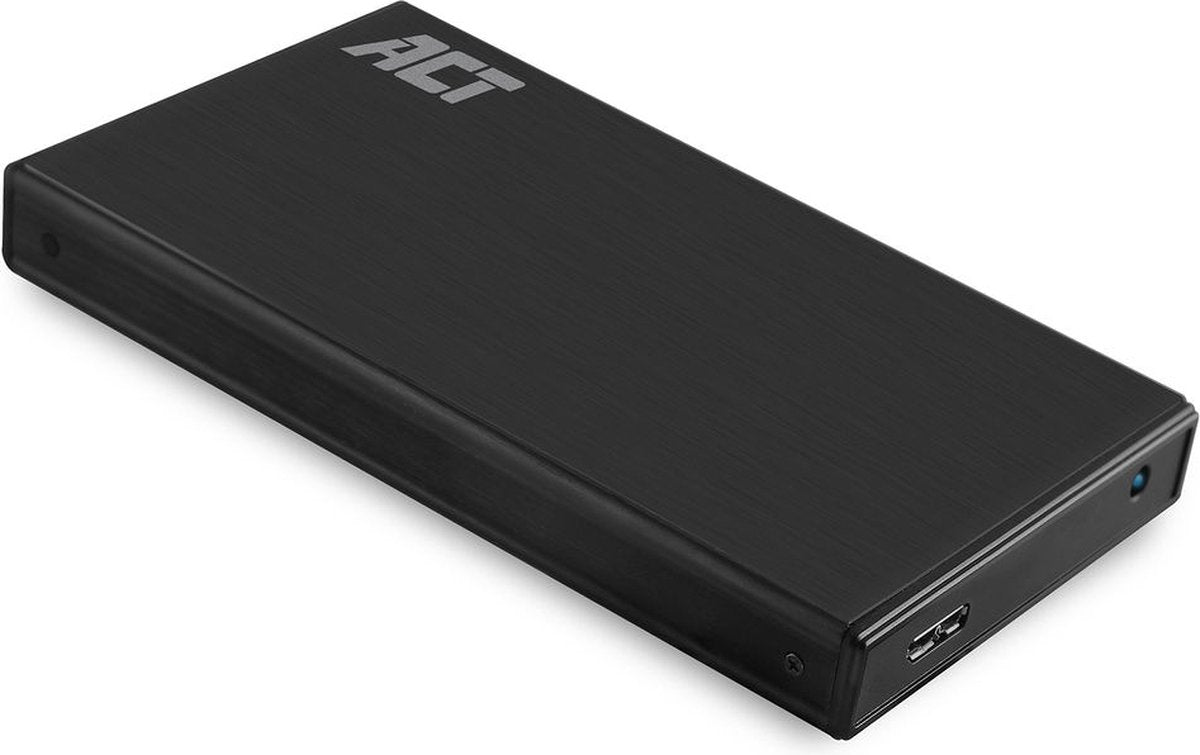 ACT AC1200 2.5" SATA hard drive enclosure, aluminium, USB 3.2 Gen1 Zwart