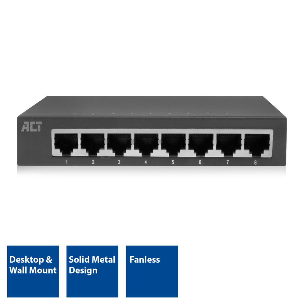 Act AC4418 8-Poorts Gigabit Ethernet Switch