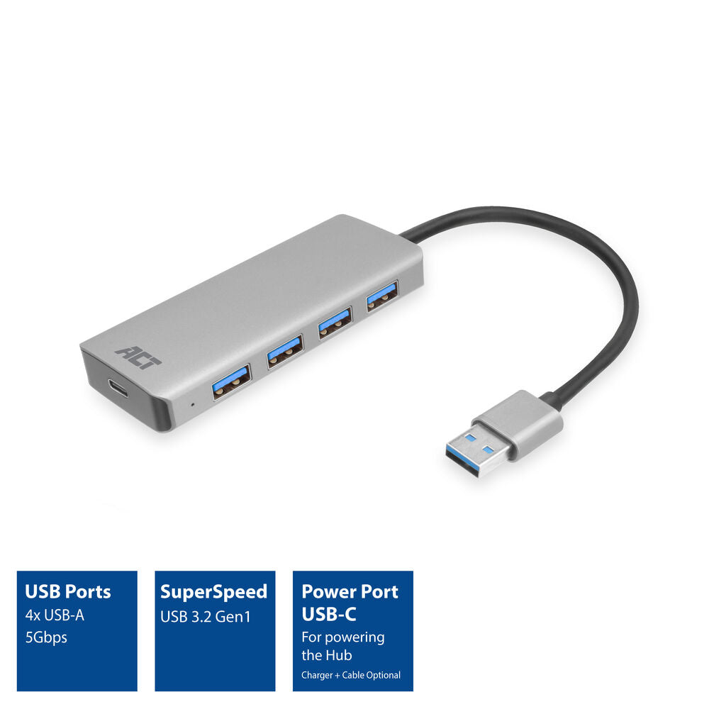 Act Ac6121 USB-A hub 3.0, 4 poorts USB-A