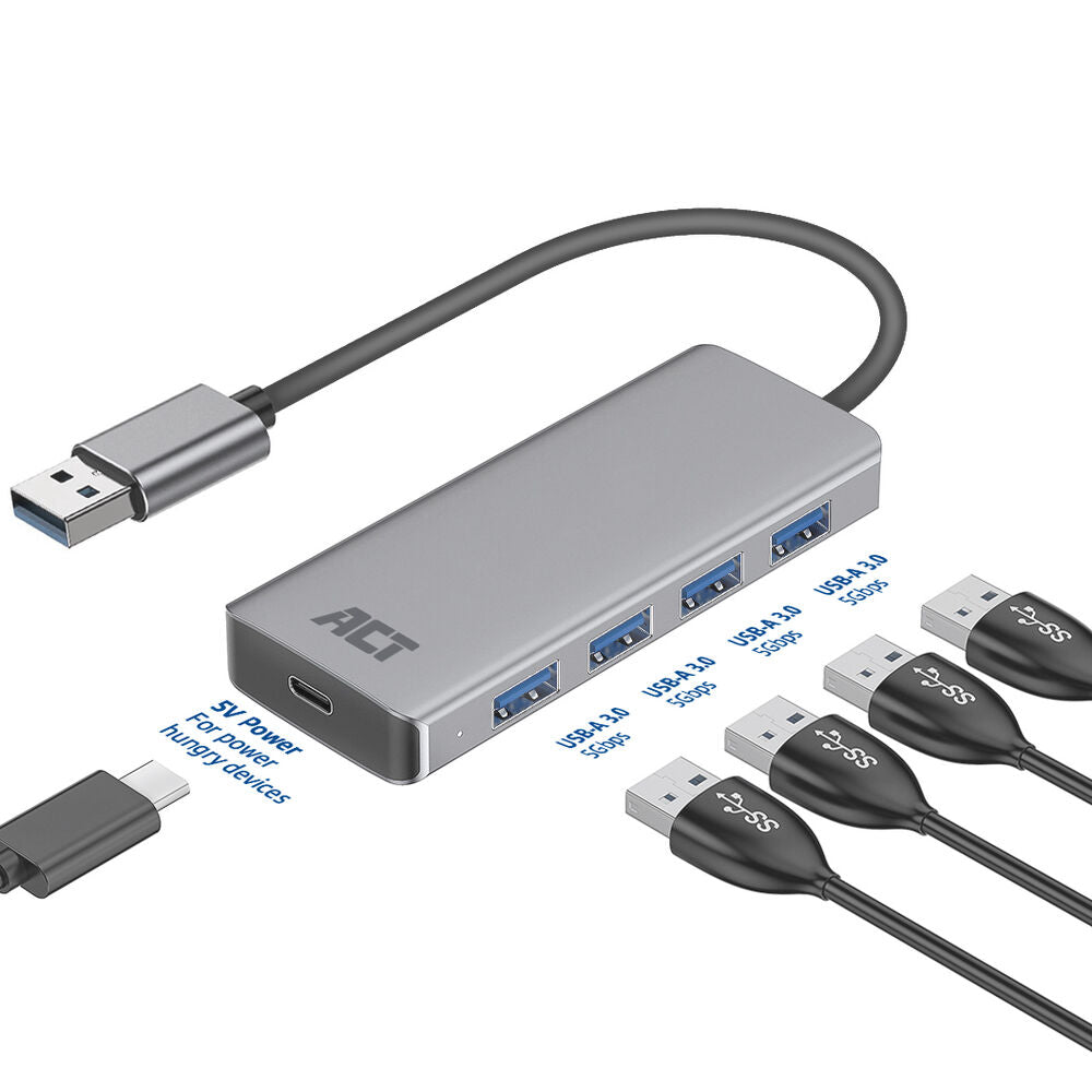 Act Ac6121 USB-A hub 3.0, 4 poorts USB-A