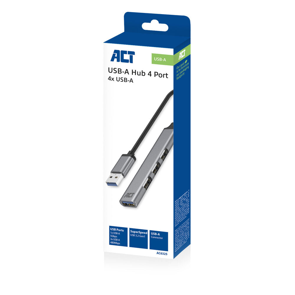 Act AC6325 USB-A hub, 3x USB-A 2.0 and 1x USB-A 3.0