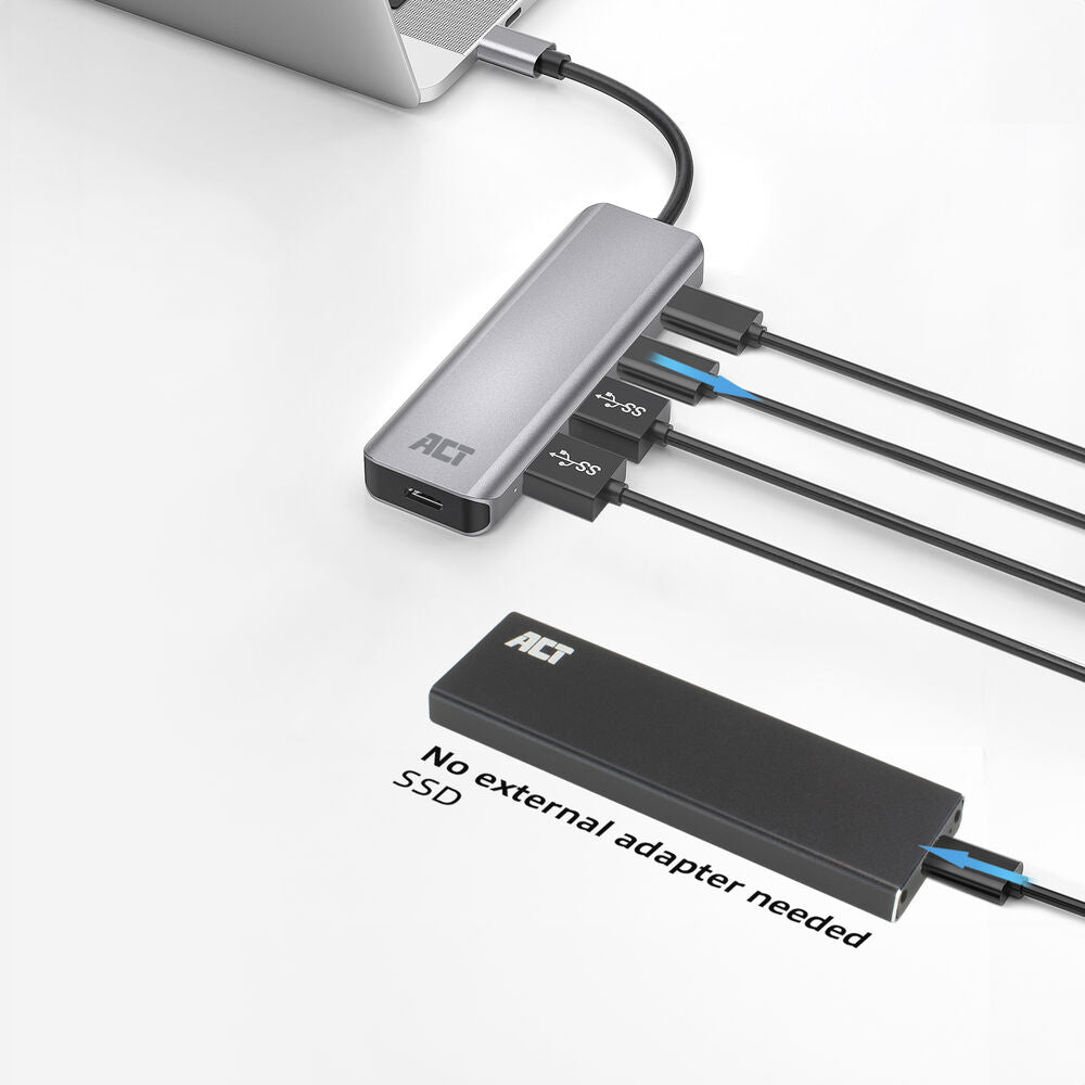 Act AC7072 USB-C hub 3.0, 2x USB-A, 2x USB-C