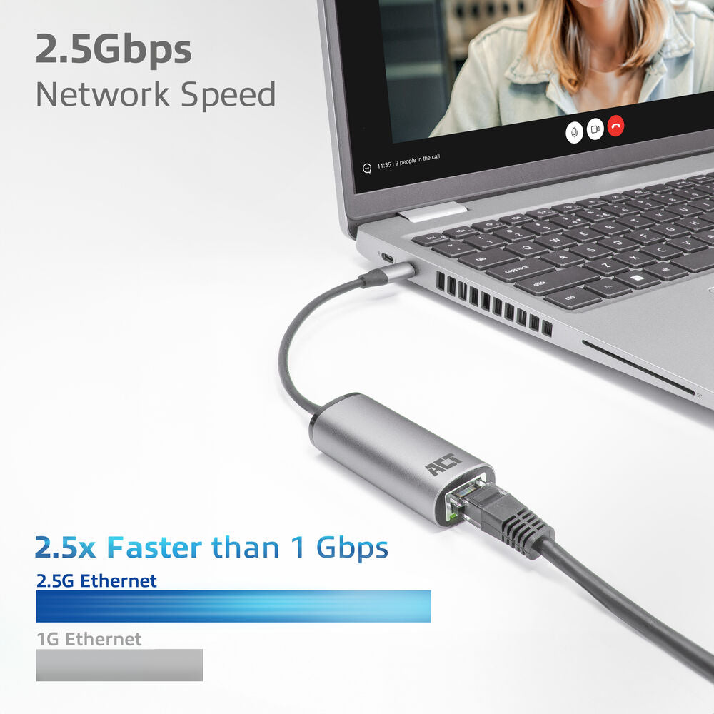 Act AC7081 USB-C naar 2,5 Gigabit ethernet adapter