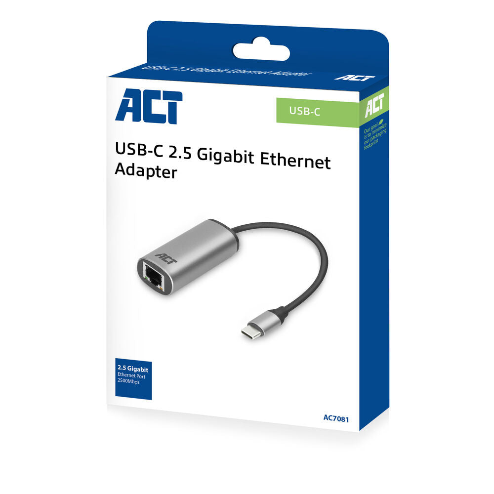 Act AC7081 USB-C naar 2,5 Gigabit ethernet adapter