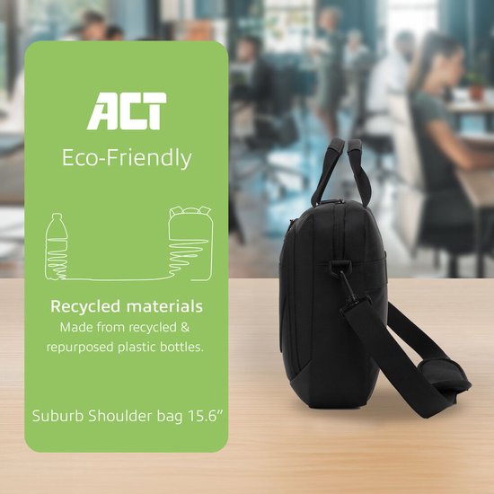 ACT Suburb schoudertas voor laptops tot 15,6", AC8570