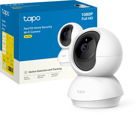 TP-Link IPCam Tapo C200 Beveiligingscamera binnen - 1080P- Full HD- Pan/Tilt
