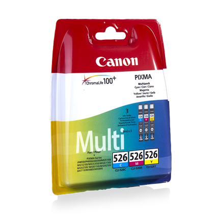 Canon Cartridge CLI-526 Multipack Pack ( cyaan/yellow/magenta