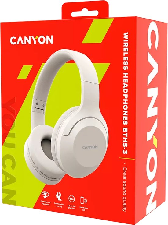 Canyon Bluetooth Headset BTHS-3 On-Ear/Stereo/BT5.1 beige retail
