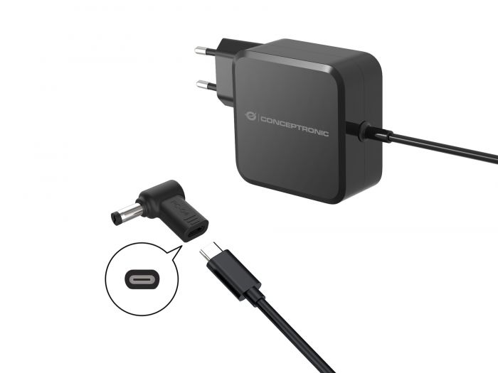 CONCEPTRONIC Adapter USB-C -> DC, Asus 5.5x2.5mm 18-20V zwart