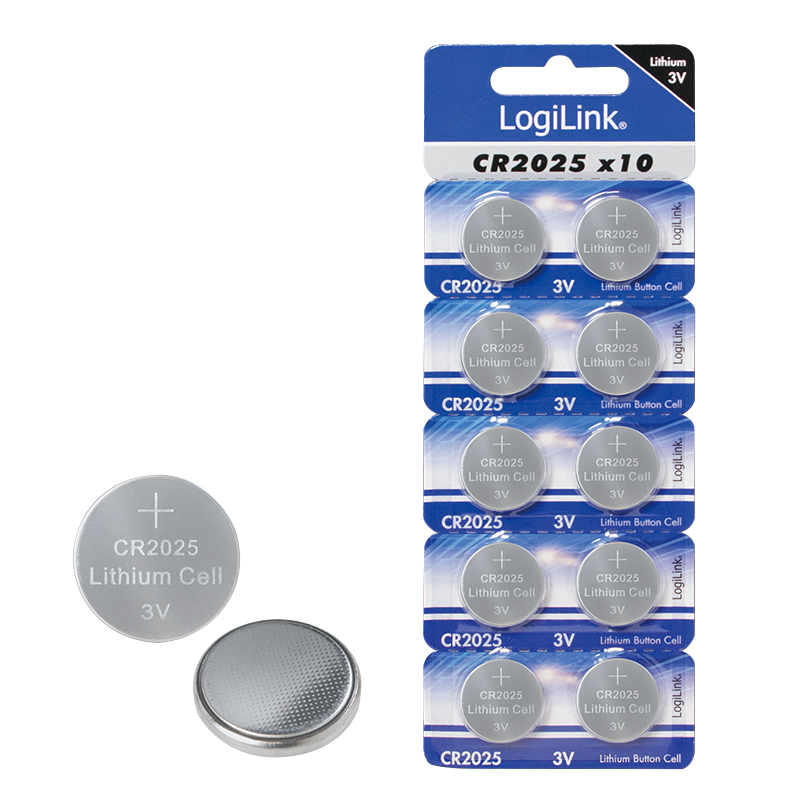 LogiLink Knoopcel CR-2025 blister 10-stuks