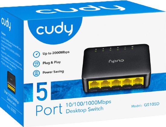 Cudy GS105D -5 poorts Netwerk switch