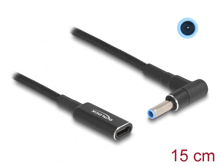 DELOCK Adapterkabel voor HP Notebook oplaadkabel USB-C verloop stekker