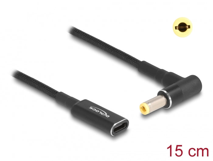 DELOCK Adapterkabel Notebook oplaadkabel USB Type-C verloop stekker Asus / Toshiba