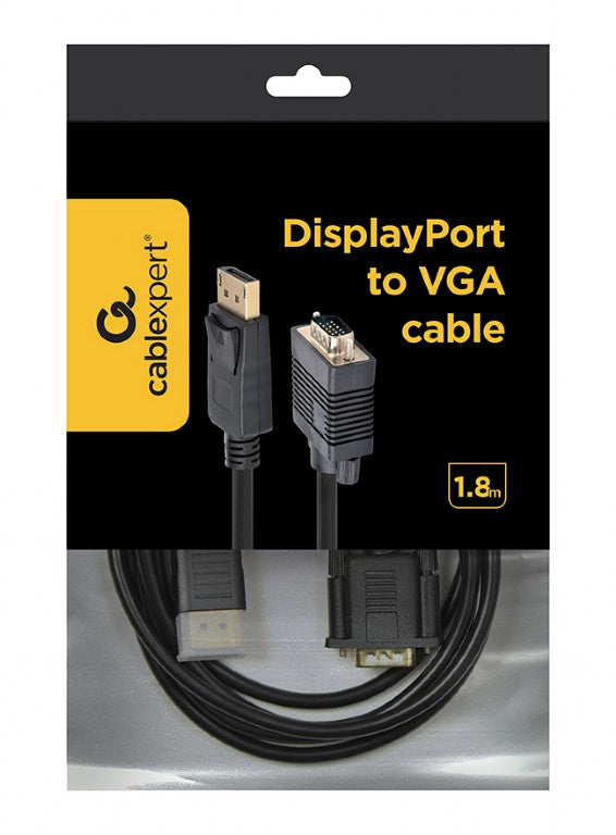 Gembird CCP-DPM-VGAM-6 video kabel adapter 1,8 m VGA (D-Sub) DisplayPort Zwart