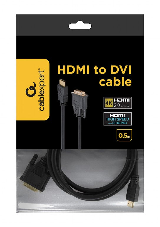 Gembird 1.8m, HDMI/DVI, M/M 1,8 m DVI-D Zwart