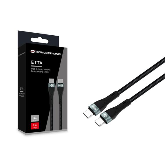 CONCEPTRONIC Kabel USB-C 3.0 -> C St/St 2.00m 5A 480Mbps zwart etta