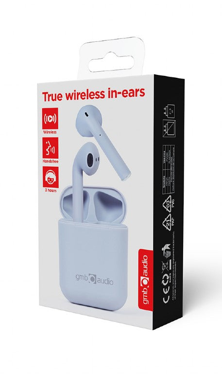 Gembird TWS-SEA-GW hoofdtelefoon/headset Draadloos In-ear Oproepen/muziek Micro-USB Bluetooth Grijs