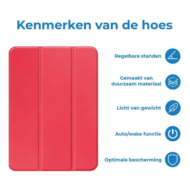 Tablet hoes geschikt voor de Apple iPad 10 10.9 (2022) - Rood