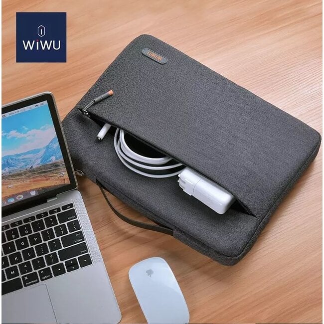Laptoptas 15.4 Inch - Laptoptas- Laptop Sleeve - Laptophoes- Pilot Series waterdichte Laptophoes - Laptop Sleeve- Laptop Tas- Grijs / zwart
