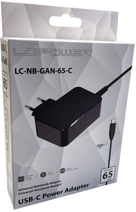 LC-Power voeding Notebook-Netzteil LC-NB-GAN-90-C 90W
