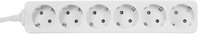 Logilink stekker omlijsting 6-voudig , wit