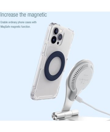 Nillkin SnapLink MagSafe Sticker voor iphone 12 / 13 /14 etc... Zwart